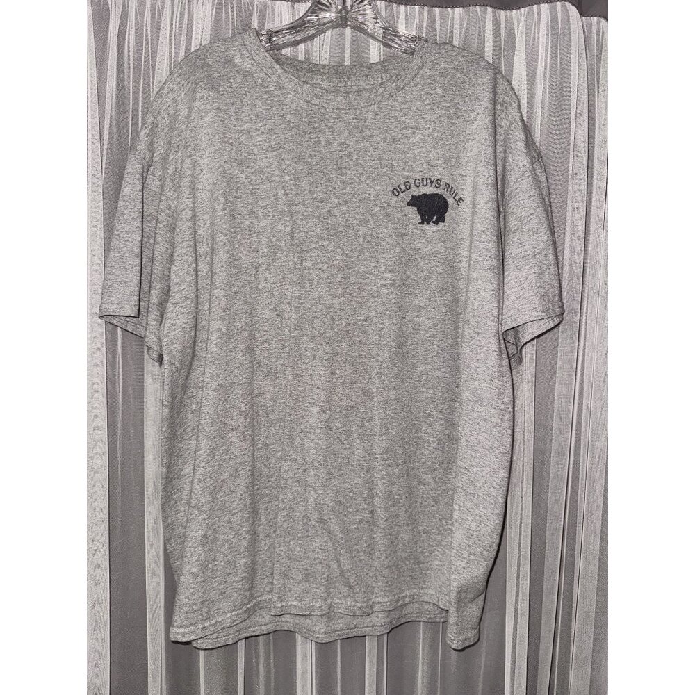 Old Guys Rule Gray Short Sleeve Graphic T-Shirt XL Cotton/Polyester